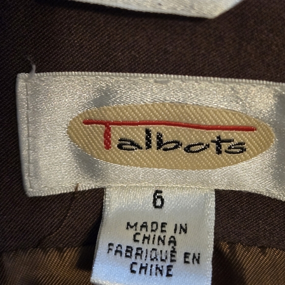 Talbots Trench Coat Jacket Overcoat Brown Belt Retro Detective Stretch Women 6 - Picture 11 of 16